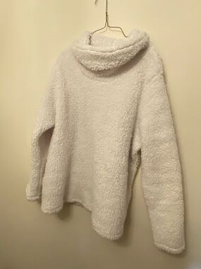 Style & Co. Plush Sherpa Cowl-Neck Sweater - White